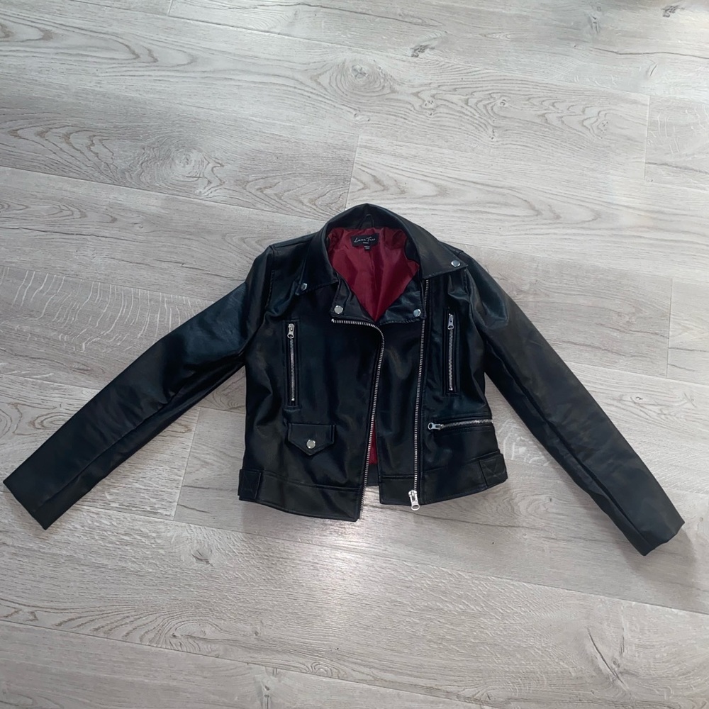 Love Tree Faux Leather Jacket